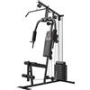 HOMCOM Stazione Fitness con Pesi da 45kg per Allenamento a Casa, 135x103x210cm, Nero|Aosom