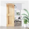 vidaXL Porta Scorrevole con Set Hardware 70x210 cm Legno Massello Pino vidaXL