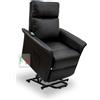 STIL SEDIE Poltrona elettrica alzapersona recliner relax anziani con ruote Nancy ecopelle