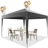 Devoko Gazebo 3X3M Pieghevole Impermeabile Gazebo Esterno Resistente Protezione UV 50+ Regolabile in Altezza Telaio in Metallo con Borsa da Trasporto(Grigio)