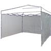 Bop Garden Set 3 Pareti Laterali Bianche Impermeabili Per Gazebo 3x3, 290x180cm con Fascette in Velcro | Paratia Tenda Laterale Idrorepellente per Gazebo