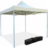 IBK Gazebo Richiudibile Telescopico in Metallo a Fisarmonica 2x2 e 3x3 mt Pieghevole con borsa per Trasporto Colore Beige trasportabile da giardino e mercato (2x2)