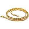 DVRK® Collana Uomo Oro 18k con Base in Acciaio Inossidabile 316L - Catena Uomo 55 cm Resistente all'Acqua - Catenina, Cordino, Cubana, Crocifisso, Rope, Regalo