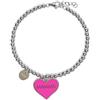 MAMIJUX Bracciale Mamma Smaltato Fucsia Idea Regalo in acciaio Regolabile