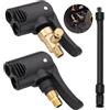 Dtoterul 2 Pezzi Connettore Valvola Pneumatica Universale, Ugello Gonfiabile Universale Ottone Valvola di Gonfiaggio Pneumatico, Adattatore a Sgancio Rapido in Ottone Clip-On, Per Pneumatici Auto, Bici, Moto