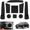 GAFAT Seat Arona/Seat Ibiza 6F KJ1 Facelift 2017-2024 2025 Tappetini Antiscivolo, Seat Ibiza 6F Tappetino in Gomma, Non Scivolano, Console Centrale, Cuciture Porte, Accessori Seat Arona (Nero)