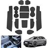 GAFAT Compatibile con Audi Q4 e-tron EV Electric 2021-2024 2025 Tappetini Antiscivolo, Q4 Etron Sportback Tappetini in Gomma per Console Centrale, Cuciture della Porta, Q4 etron Accessori (Nero)
