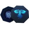 Fantasydice-Cthulhu Tome-Blue- Vassoio per dadi - Ottagono 20.3 cm con coperchio e area di scena dei dadi - Contiene 5 set (7 dadi/standard) per tutti i RPG da tavolo come D & D, Call of Cthulhu