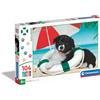 Clementoni- Supercolor Sunny Beach-104 Pezzi Bambini 6 Anni, Puzzle Cane, Animali, Made in Italy, Multicolore, 25767