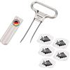 Westmark Set da Vino, 6 Pezzi, 1 Apribottiglie con Cavatappi Ah-So, Monopol Edition + 5 Versavino Safety, Acciaio/Zinco Pressofuso/PET, Opaco/Argento/Nero, 628533E7