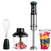 Kolohoso 1500W Frullatore a Immersione, Kolohoso 4 in 1 Minipimer in Acciaio Inox, Multifunzione Mixer Immersione 21 Velocità Regolabili, Frullatore con Frusta, 800ml Misurino un 600ml Tritatutto, senza BPA