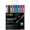 Posca Uni-Ball 181709 - Marcatore POSCA con punta calibrata, set da 8, metallizzato