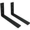 MLOQI 2 Pezzi Staffe per Mensole Pesanti Industrial, Reggimensola Legno, Reggi Mensola da Muro, Staffe a L, 5 mm di Spessore con Viti (30 cm)