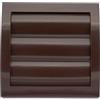 H&C VENT Griglia di ventilazione Ø 125 mm diametro 190 x 190 mm marrone coperchio di scarico con lamelle mobili e protezione dagli insetti - HVAC Duct Cap ABS - cappa aspirante tubo quadrato sistema