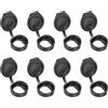 PATIKIL 19mm Porta Serratura Antipolvere Coperchio, 8pz Gomma Impermeabile Chiavi Pannello Cam Serratura Antipolvere Coperchio Cappucci per 19mm Cam Lucchetto, Nero