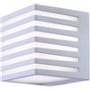 Damastoreitalia Applique led cubo da esterno a parete 10w ip54 lampada plafoniera muro giardino luce (Cubo bianco - Luce naturale 4000K)