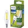 Philips Lighting Philips LED Lampadina Candela a Filamento Classe A Ultra Efficiente, 40W, E14, Luce Bianca Fredda