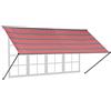 Relaxdays Tenda da Sole Bracci Estensibili, HxL: 120x350 cm, Parasole a Caduta, Avvolgibile, Protezione UV, Grigio Rosso, 70% Poliestere 20% Acciaio 10% Alluminio