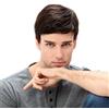 STfantasy Parrucca da Uomo Marrone Ragazzo Breve Maschile Strato Quotidiano Costume Cosplay Partito Capelli Elegante Naturali 12