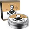 BEARDPRIDE Cera per barba uomo - Traditional - La cera per barba originale per modellare i baffi - Cera per barba a base di cera d'api - Cera per barba - Regalo per uomini - 28g