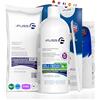 Mr. Fuss N. 4 - Plus Pack Steel - Grande, per cuticole e calli - Confezione risparmio da 3 pezzi, soluzione attiva, ammorbidente rapido - 500 ml, ovatta, raschietto in acciaio inox