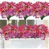 Weldomcor 9 fasci di fiori finti per esterni, resistenti ai raggi UV, decorazione floreale fai da te tavoli per feste casa verde arbusti piante per il giardino