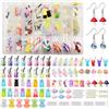 TRUBUY Set di Ciondoli, 100 pezzi in Resina Bubble Tea Mushroom Bear Crafting con 151PCS Accessori Fai Da Te per Orecchini Bracciali Collane Portachiavi e Creazione di Gioielli