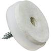 Adsamm® / 16 x feltrini con vite / bianchi / Ø 28 mm / tondi / scivoli in plastica con vite e base in feltro / piedini protettivi per mobili Adsamm® Quality