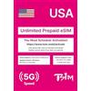 TSIM eSIM USA 14 Giorni | Dati 5G illimitati, Chiamate Locali, SMS/Message | Hotspot/Tethering Consentito