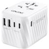 LENCENT Adattatore da Viaggio Internazionale, Presa Universale con 5.6A | 3 Porte USB C e 2 USB A, Adattatore Spina Portabile per Viaggio, Adatto per USA Giappone UK Inglese AUS (Spina Tipo C/G/A/I)
