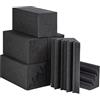 Soundsbay Bass Trap Fonoassorbenti 12 Pezzi Nero 12x12x24cm | Trattamento Acustico Bassa Frequenza Basso per Podcasting, Studi Di Registrazione, Uffici, Gaming Room