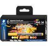 STAEDTLER Pigment Brush Pen 371 - Set da 6, colori assortiti | Punta a pennello, inchiostro a pigmenti, resistente all'acqua e alla luce - Codice articolo 371 C6-5