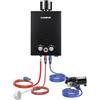 CAMPLUX Scaldabagno a Gas Tankless, 6 Litri, 50 mbar, LPG, con Pompa dell'acqua da 12 V, per Campeggio, Gite in Camper o Lavatrici, BW158BCP60-DE