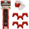 StealthMounts Supporti per batterie compatibili con Milwaukee M12, confezione da 6, colore rosso, supporti da parete per riporre e organizzare utensili elettrici senza fili, prodotti nel Regno Unito