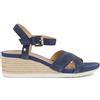 Geox D Ischia Corda C, Sandali con Zeppa, Blu Navy, 36.5 EU