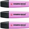 STABILO - Set di 3 evidenziatori BOSS ORIGINAL pastello, malva ghiacciato