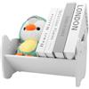 WOKICOR Libreria per bambini, piccolo supporto da scrivania per la cameretta dei bambini, organizer per libri per bambini, mini scaffale compatto bianco (32 cm)