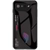 BRAND SET Custodia per Asus ROG Phone 7 5G Marmo Progettato Cover Posteriore in Vetro Temperato Protezione Antiurto in Silicone TPU Case per Asus ROG Phone 7 5G-Nero