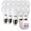 VIP LED SET di 10 LAMPADINE LED GOCCIA A60, Attacco E27, (LUCE CALDA 3000K, 12W)