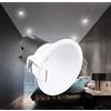 Partenopea Faretto LED cob tondo da incasso Bianco da 5w effetto scomparsa per controsoffitti in cartongesso lampada luce illuminazione casa soggiorno stanza letto negozio (Luce bianca fredda 6500k)