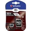 Verbatim - Micro Sd 32gb Classe 10 + Adattatore Sd