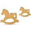 Mj Post 293 Kids Cavallo A Dondolo Oro Rosa