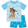 Paw Patrol Pigiama Ragazzo Pigiama Estivo Ragazzo | Pigiami Corto per Bambino | Blu 6-7 Anni