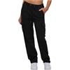 Urban Classics Ladies High Waist Twill Cargo Pants Pantaloni, Black, M Donna