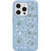 OtterBox Custodia Trasparente per iPhone 15 PRO (Only) Symmetry Series - Dawn Floreal (Blu), Si aggancia a MagSafe, Ultra Elegante, Bordi rialzati proteggono Fotocamera e Schermo