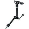 Manfrotto 143A Braccetto Magic Arm, Frizione Variabile a Leva con Supporto per Fotocamera, Alluminio, Nero