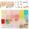MARIMIYA Kit DIY per Braccialetti e Collane Bambina, 6mm/8mm/11mm, Set di Perline Colorate con Lettere e Fili Elastici, per Bigiotteria Fai da Te per Ragazze e Bambine