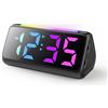 Netzu Sveglia Digitale Bambini con Luce, Display a LED Colorato, Dimmer di Luminosità 0-100%, 2 Allarmi, Snooze, Volume Della Sveglia 3, Sveglia per Bambini per Camera da Letto Ragazzi Ragazze