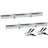 TOORX Coppia Manubri Ø25 mm in Acciaio Cromato 38 cm con Chiusure a Molla Toorx