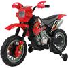 DecHome Moto Elettrica Bambini 3-6 Anni con Fari e Musica Rosso/Nero A144018AO96